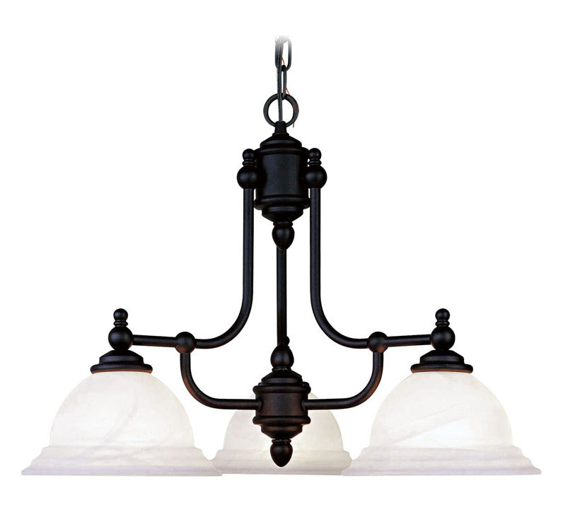 Black Down Chandelier by Livex Lighting