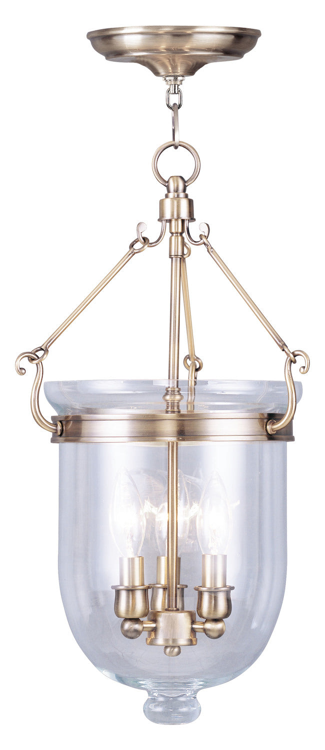 Antique Brass  3 Light Mini Pendant by Livex Lighting