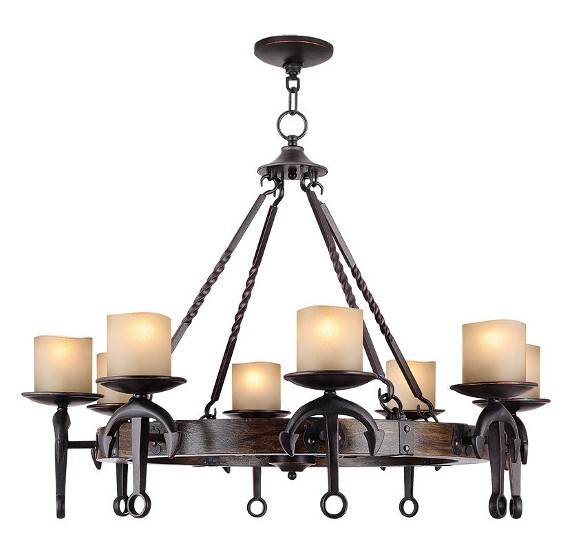Olde Bronze  8 Light 1 Tier Chandelier by Livex Lighting