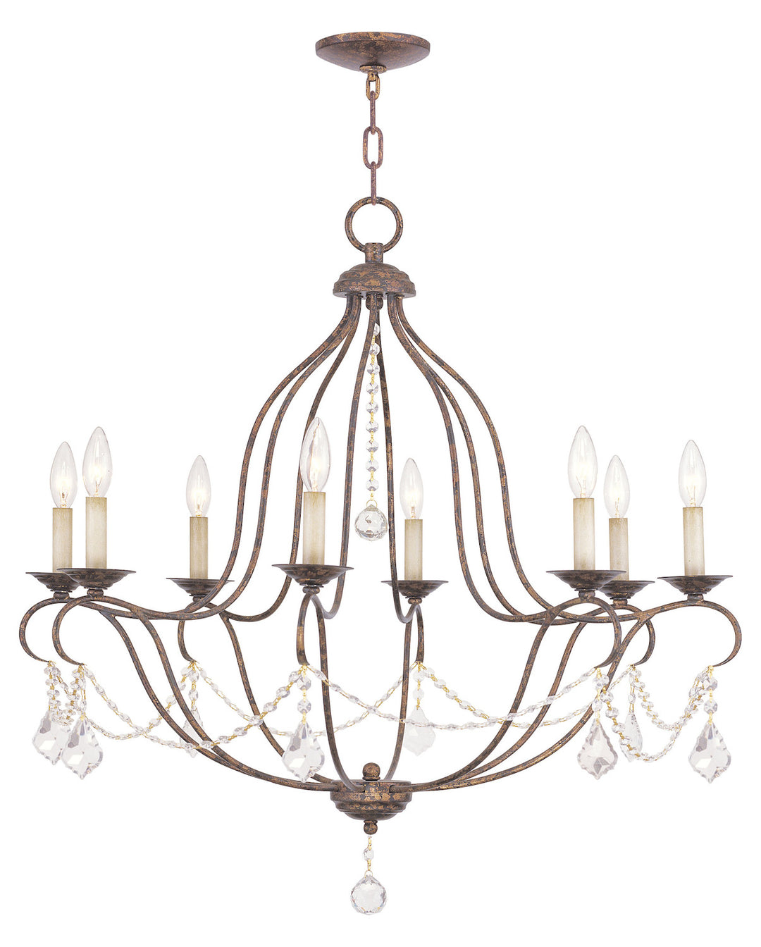 Venetian Golden Bronze Up Chandelier by Livex Lighting