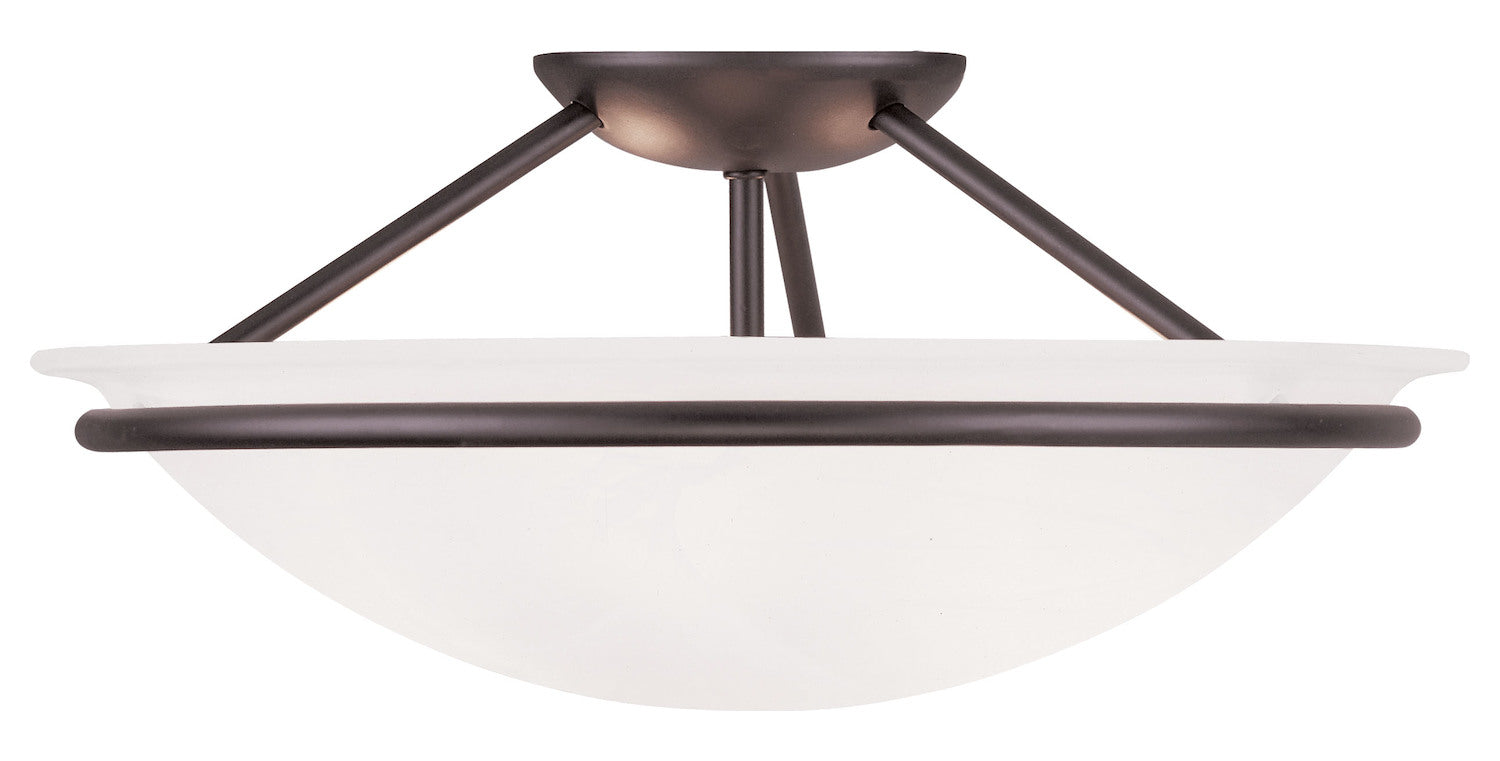 Bronze Bowl Semi-Flush Mount by Livex Lighting