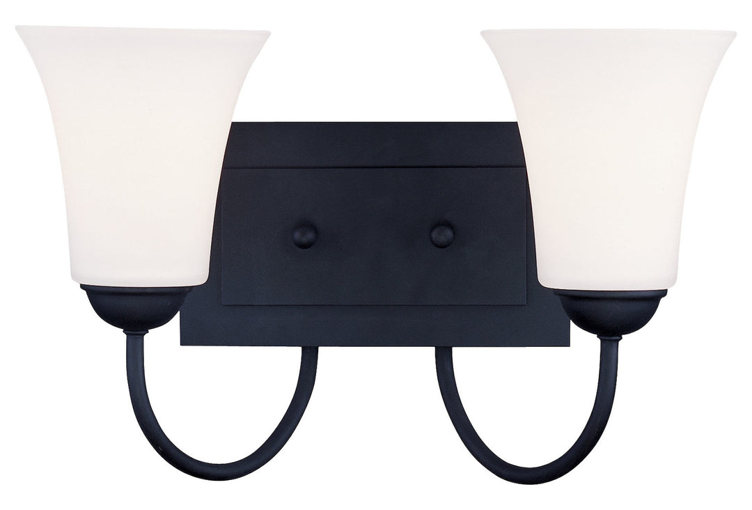 Black  Bathroom Vanity Bar With 2 Lights by Livex Lighting