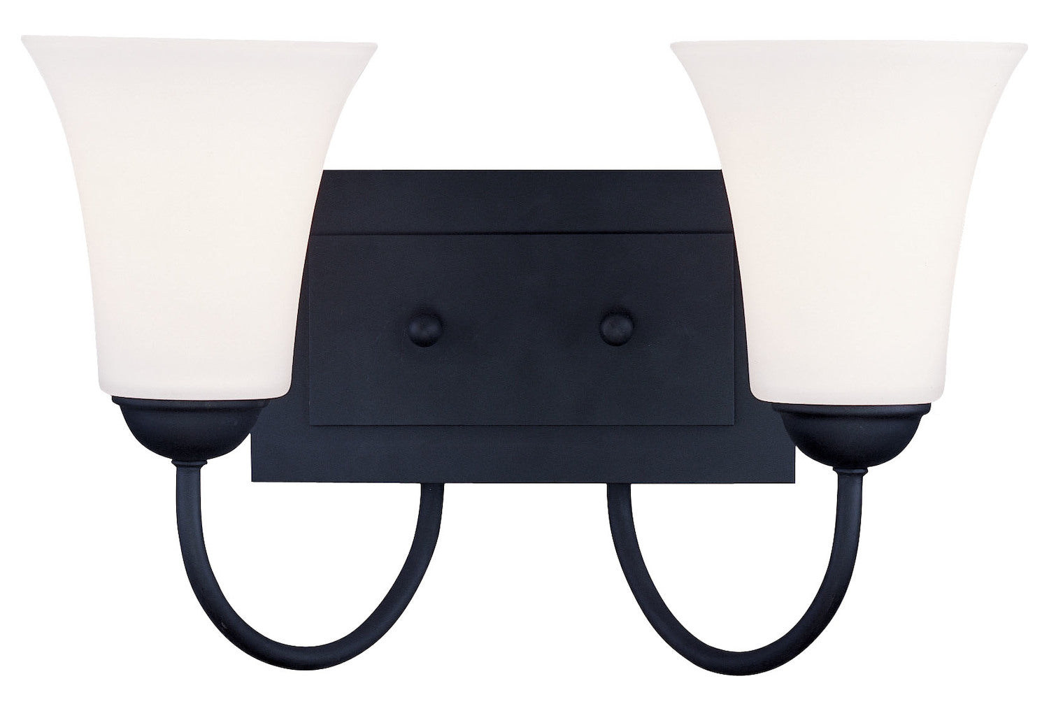 Black  Bathroom Vanity Bar With 2 Lights by Livex Lighting