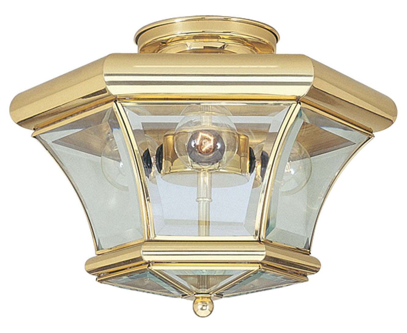 Polished Brass Cage Semi-Flush Mount by Livex Lighting