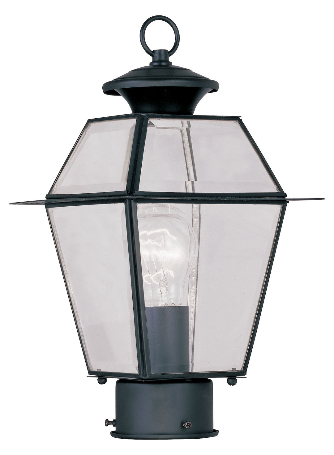 1 Light Black Outdoor Post Lantern by Livex Lighting