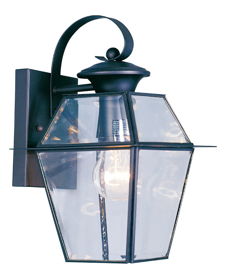 1 Light Black Outdoor Wall Lantern by Livex Lighting