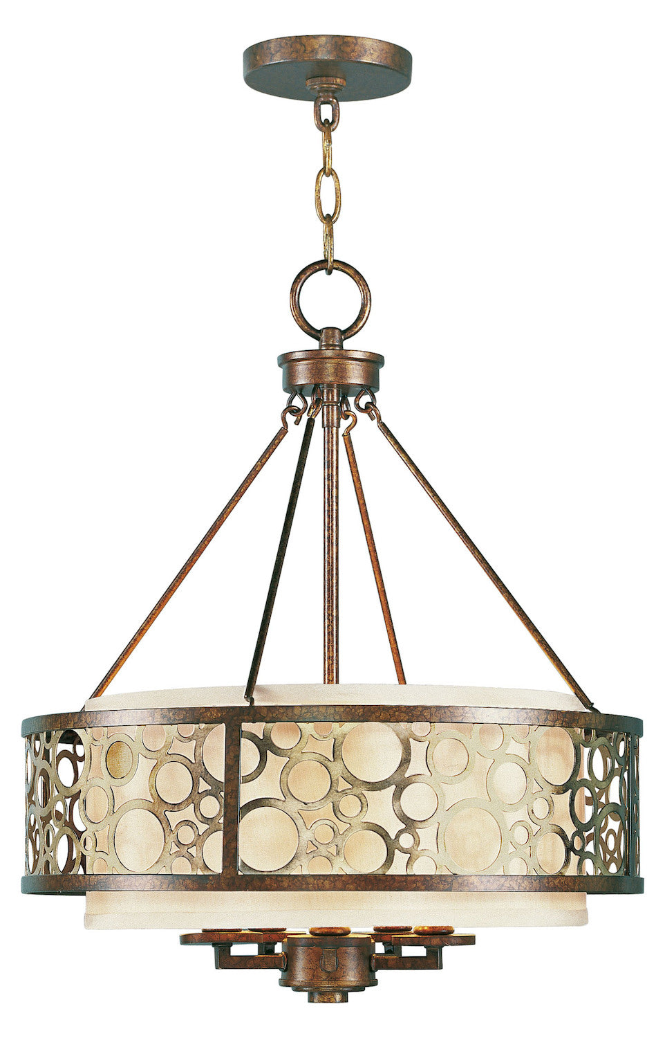 Palacial Bronze  5 Light 1 Tier Chandelier by Livex Lighting