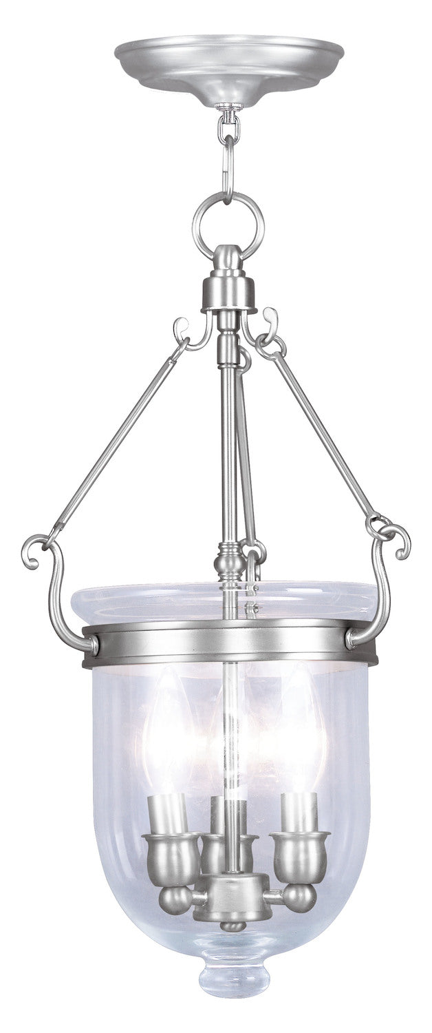 Brushed Nickel Foyer Hall Semi-Flush Mount by Livex Lighting
