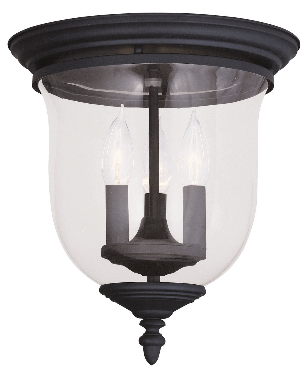3 Light Black Ceiling Mount by Livex Lighting