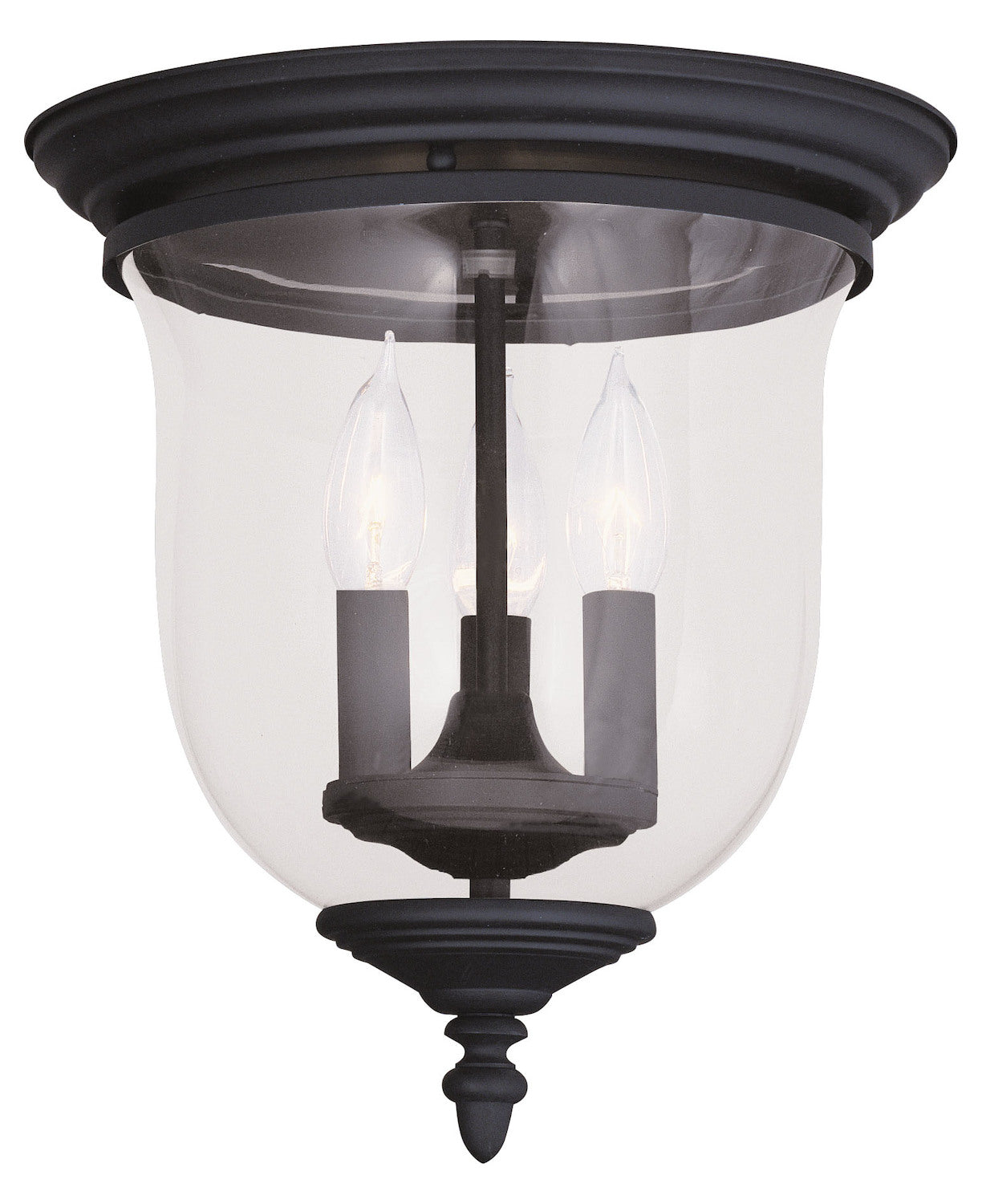 3 Light Black Ceiling Mount by Livex Lighting
