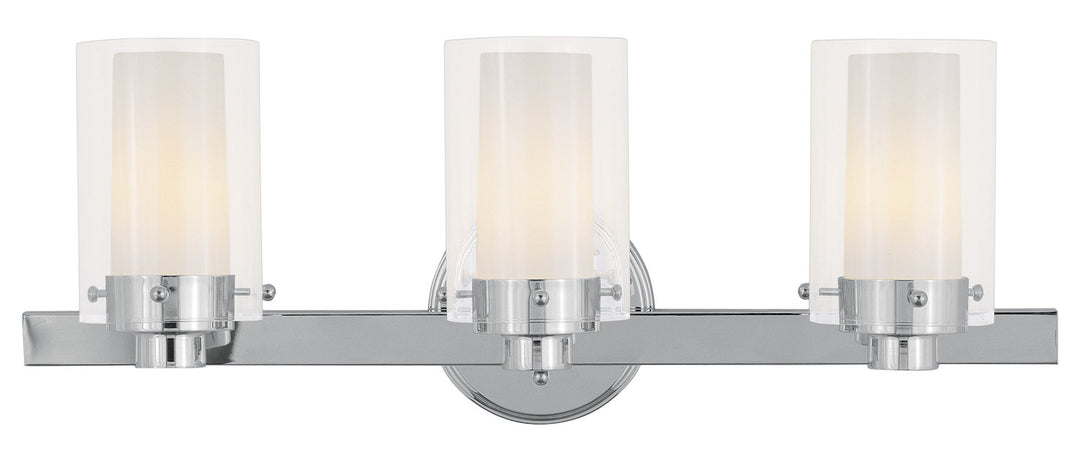 3 Light Polished Chrome Bath Light by Livex Lighting