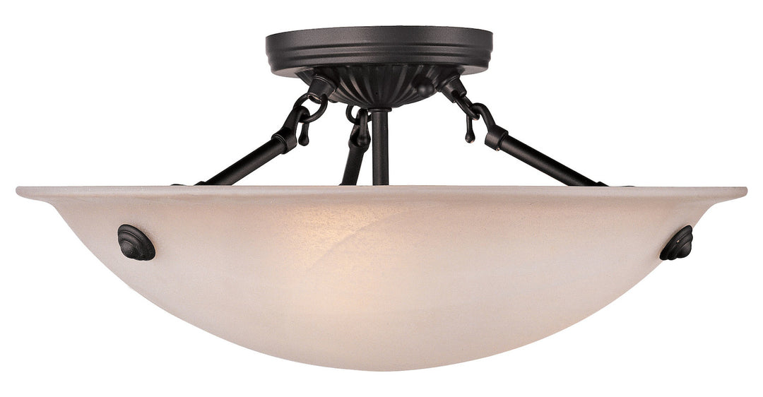 Bronze Bowl Semi-Flush Mount by Livex Lighting