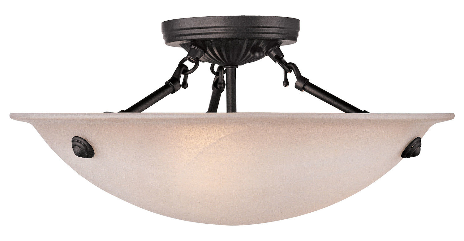 Bronze Bowl Semi-Flush Mount by Livex Lighting