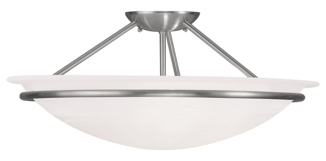 3 Light Brushed Nickel Ceiling Mount by Livex Lighting