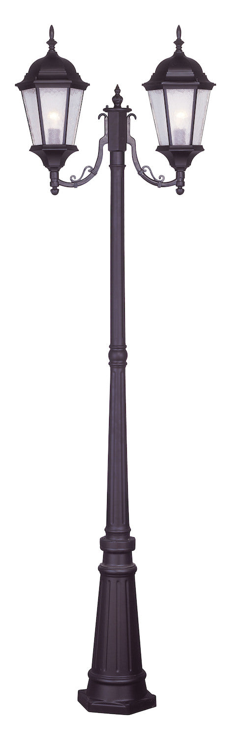 2 Light Bronze Outdoor 2 Head Post by Livex Lighting