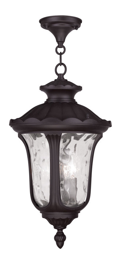 Three Light Bronze Hanging Lantern by Livex Lighting