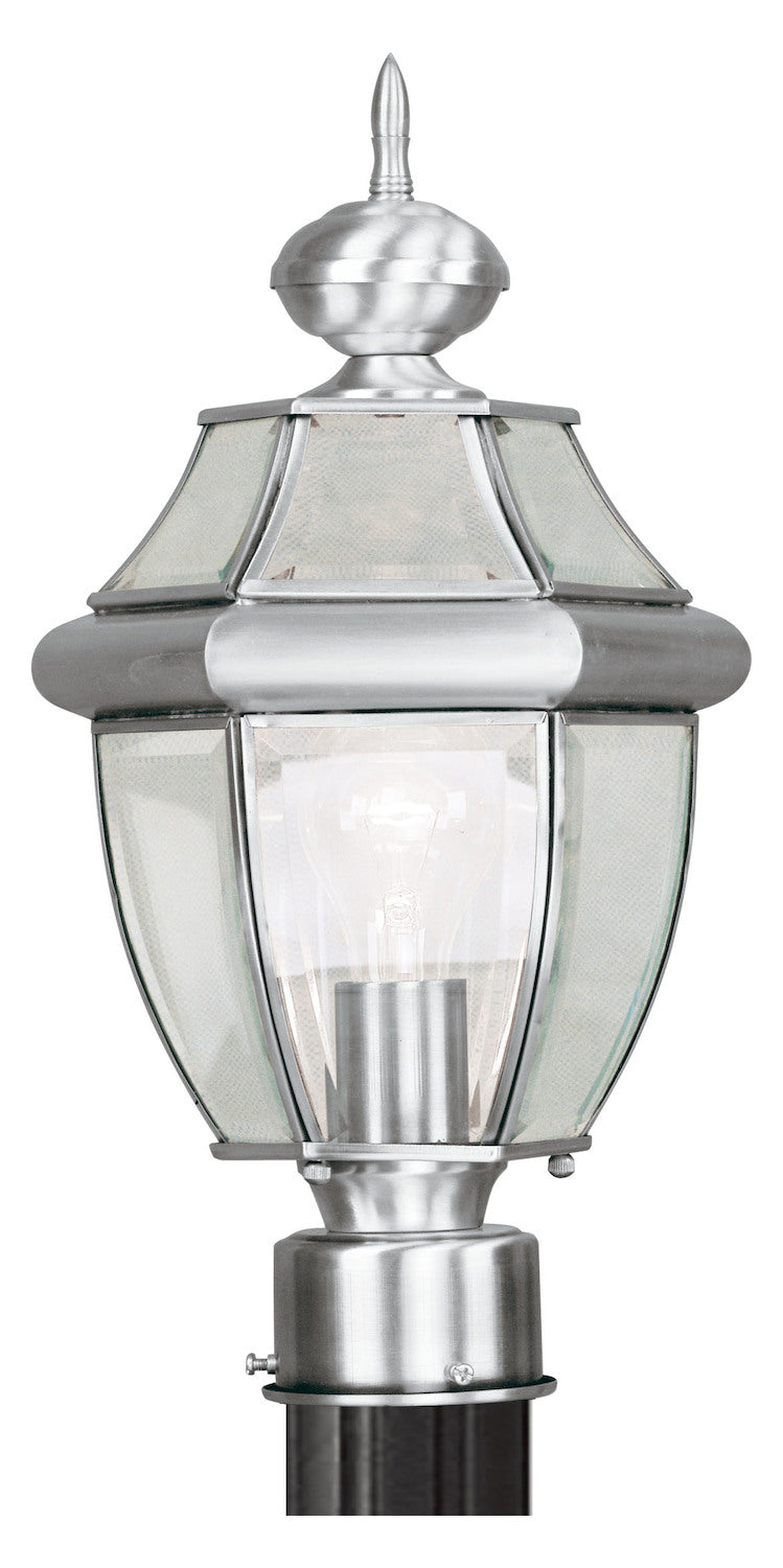Brushed Nickel Post Light by Livex Lighting