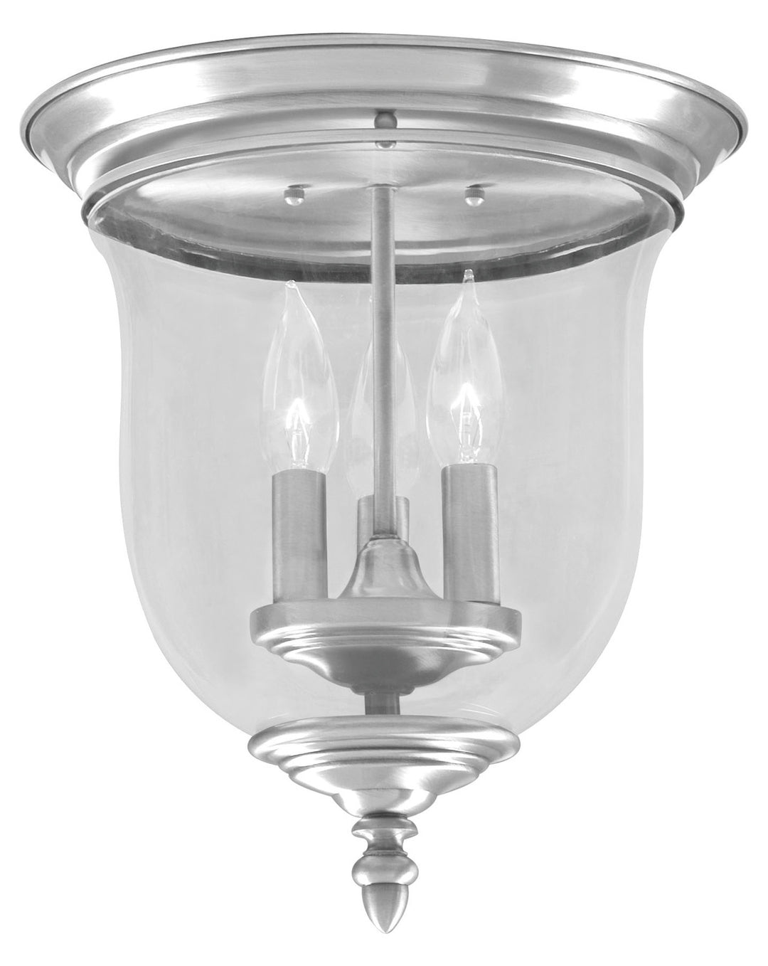 3 Light Brushed Nickel Ceiling Mount by Livex Lighting