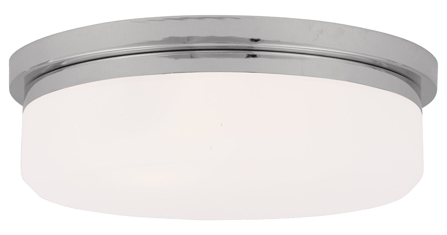 Chrome Drum Shade Flush Mount by Livex Lighting