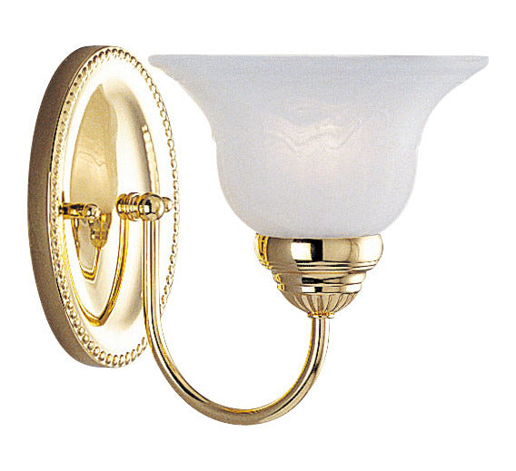 Polished Brass Bathroom Sconce by Livex Lighting
