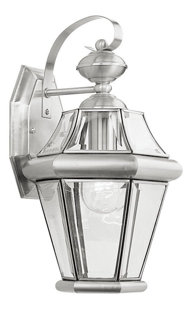 Brushed Nickel Wall Lantern by Livex Lighting