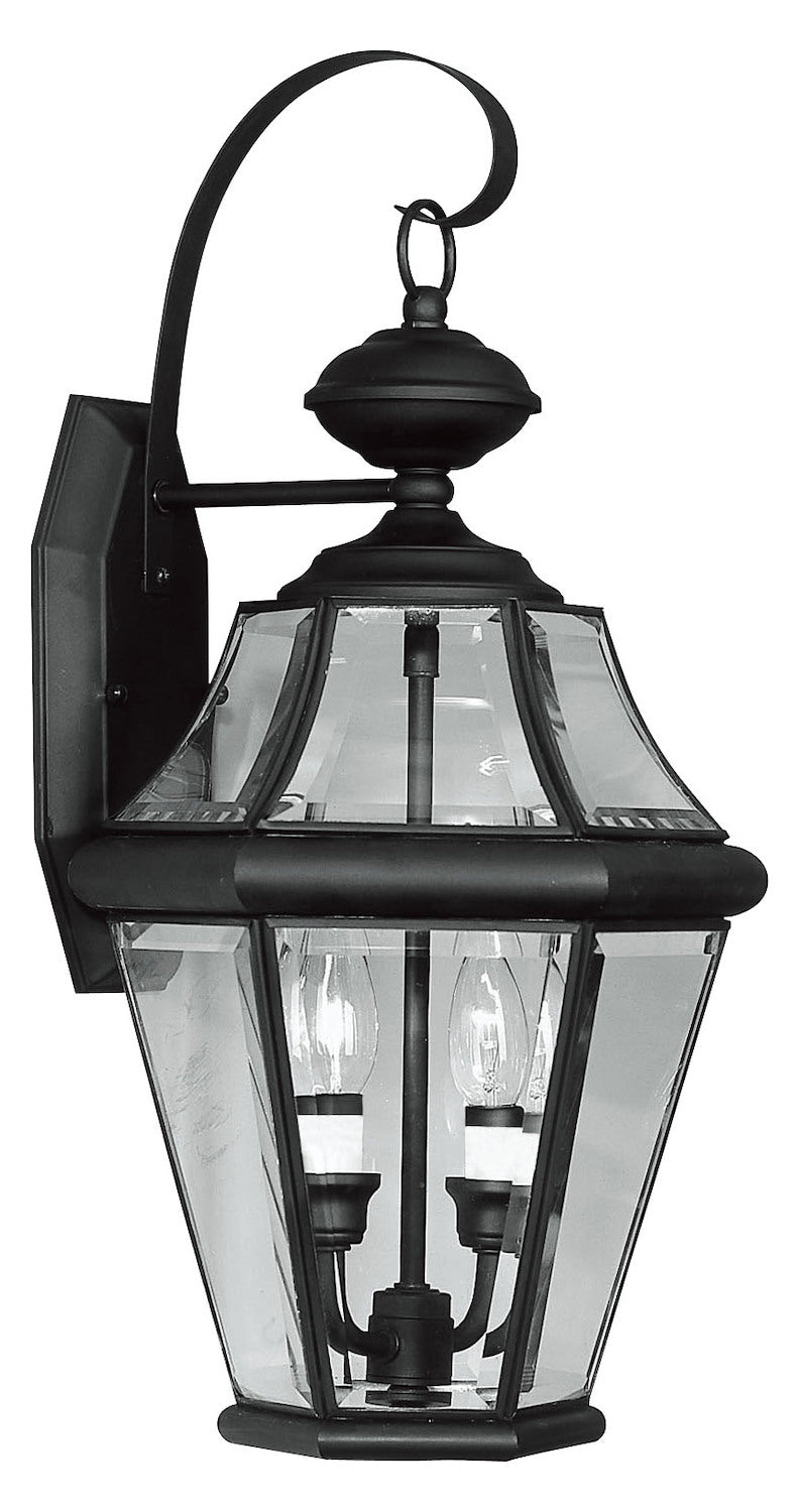2 Light Black Outdoor Wall Lantern by Livex Lighting