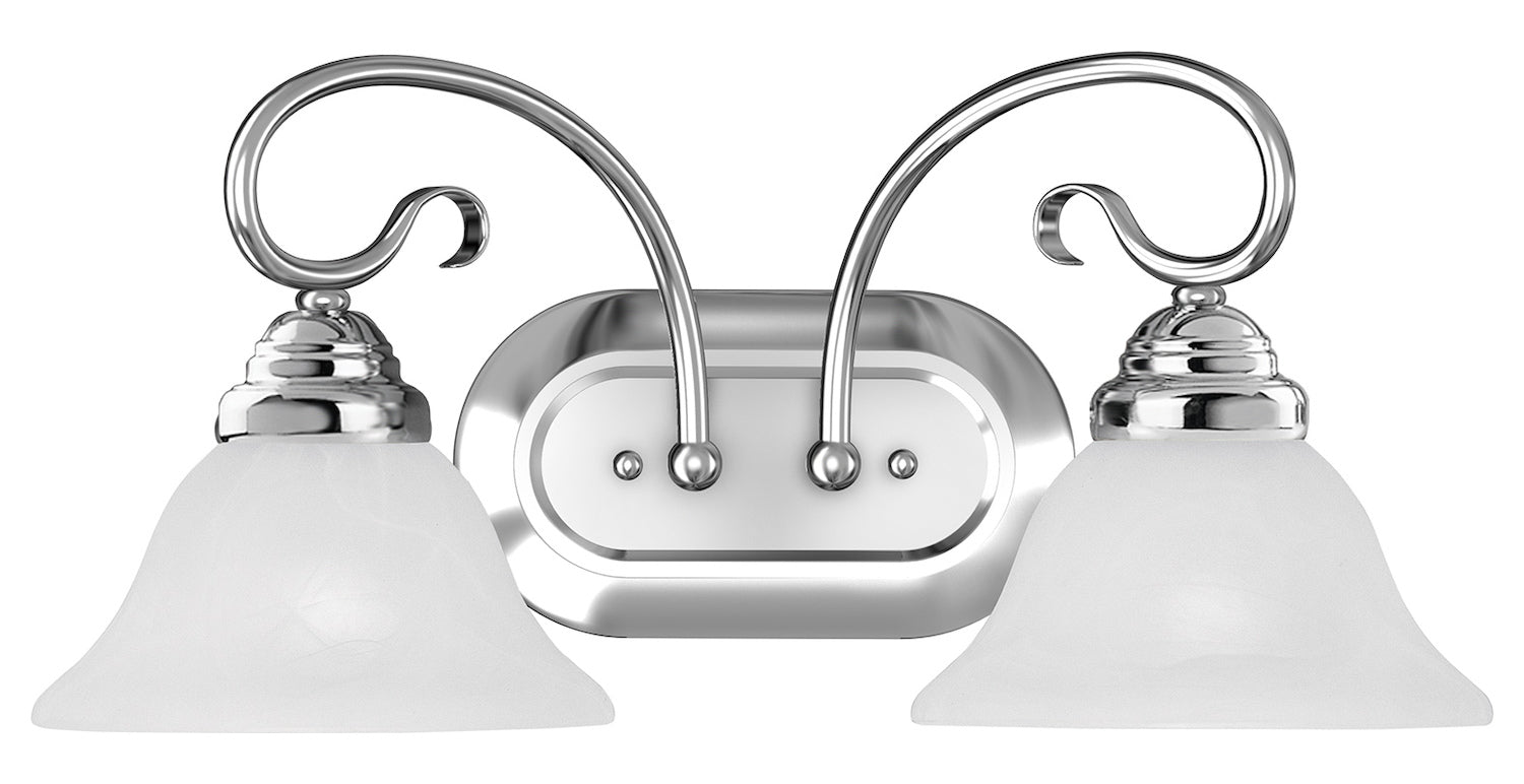 Two Light Chrome Vanity by Livex Lighting