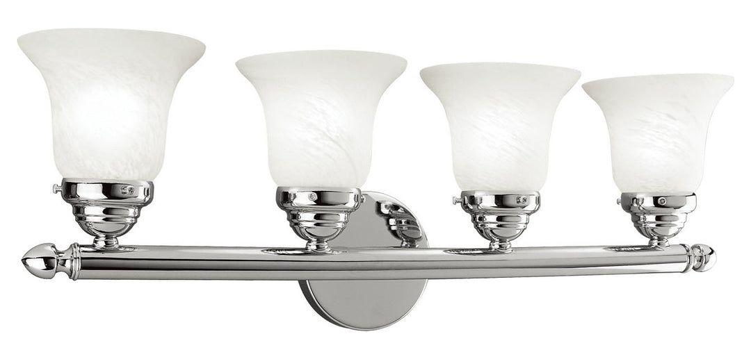 4 Light Polished Chrome Bath Light by Livex Lighting