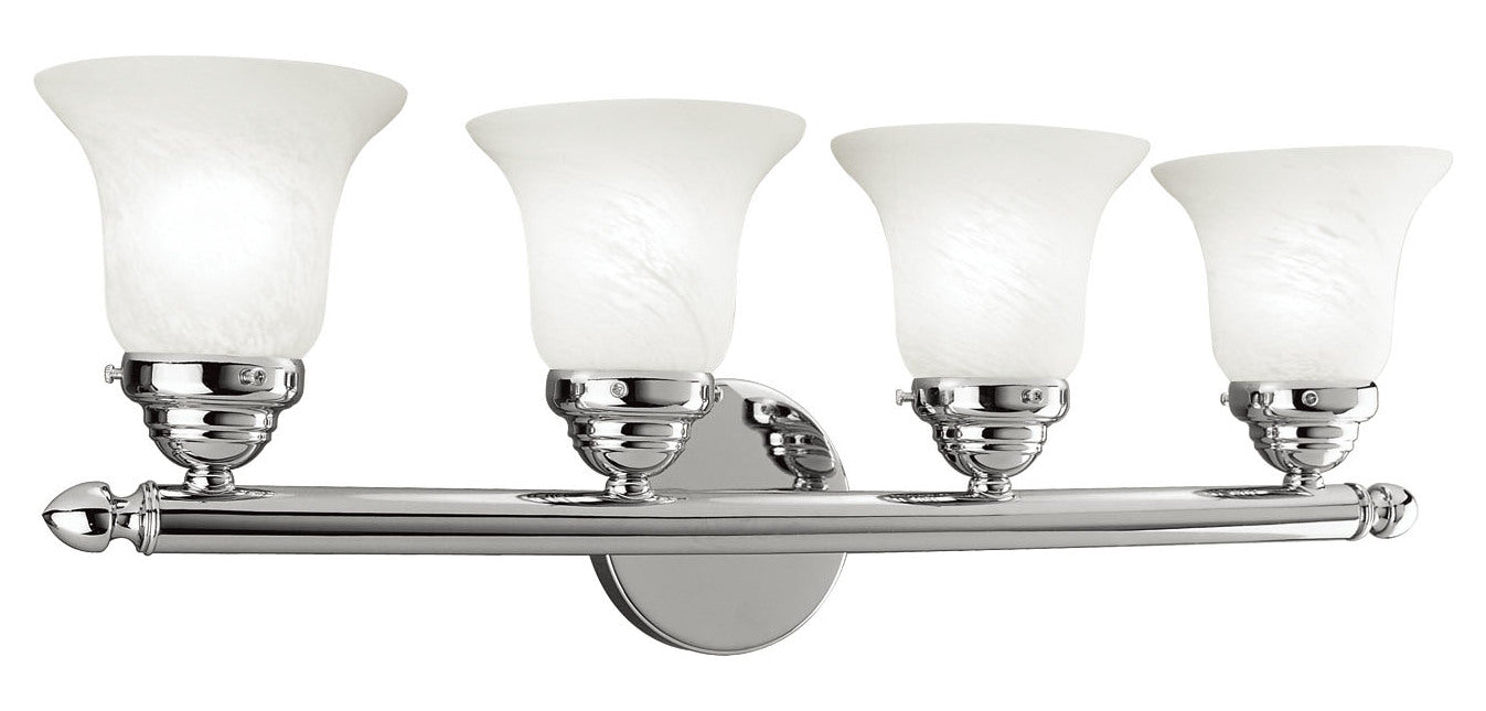 4 Light Polished Chrome Bath Light by Livex Lighting