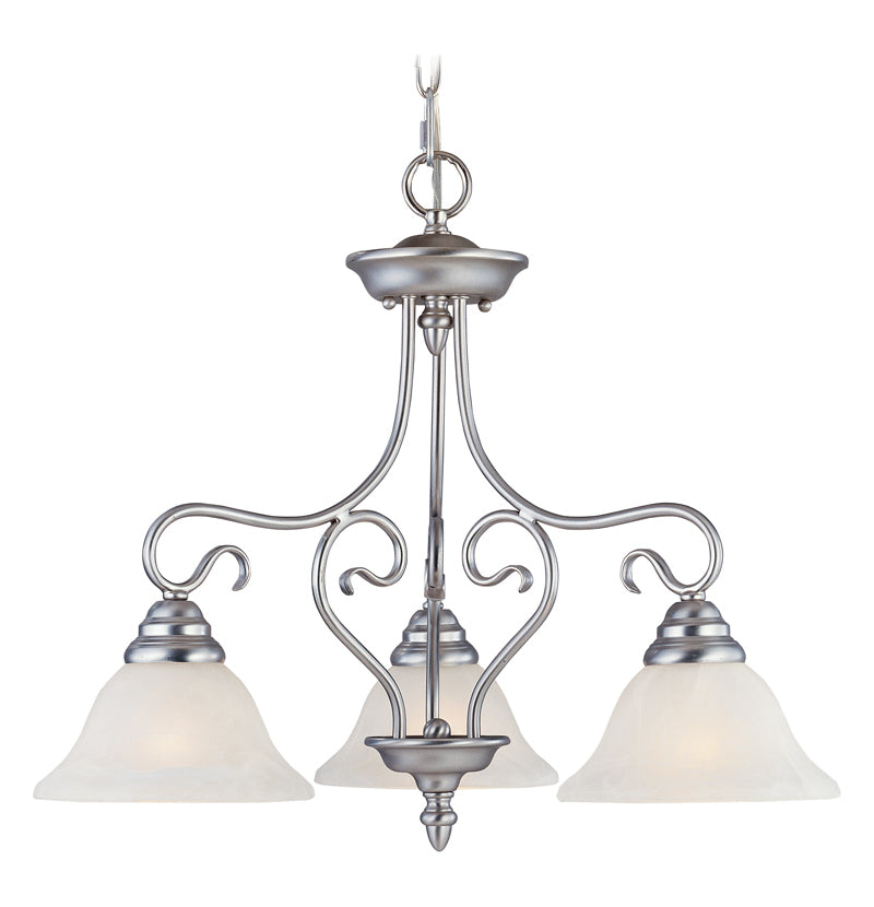 Brushed Nickel Down Chandelier by Livex Lighting