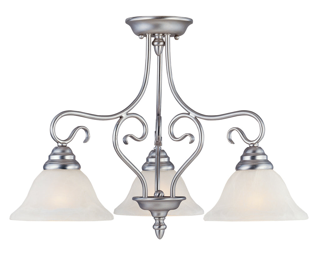 Brushed Nickel Down Chandelier