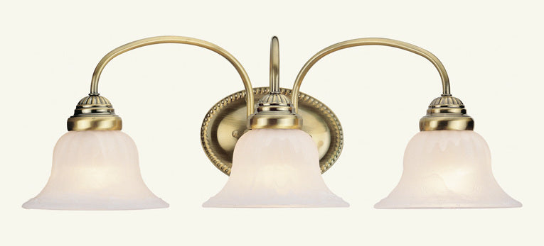Antique Brass  Bathroom Vanity Bar With 3 Lights by Livex Lighting