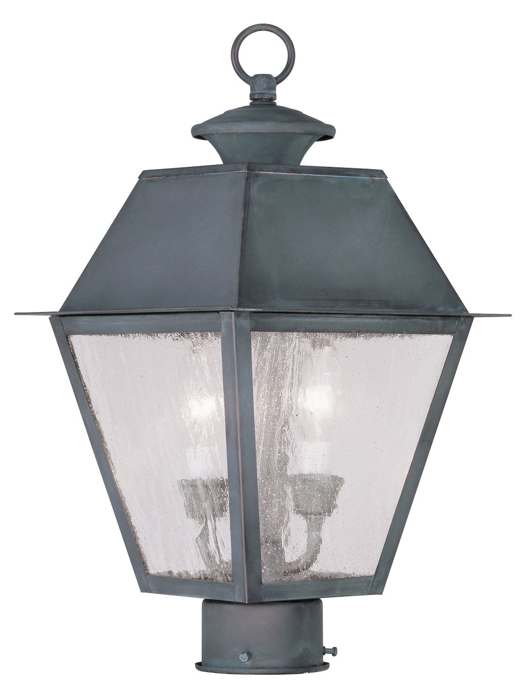 2 Light Charcoal Outdoor Post Lantern by Livex Lighting