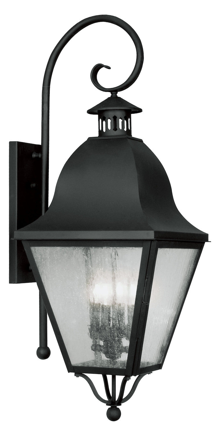Black  Large Outdoor Wall Sconce With 4 Lights by Livex Lighting