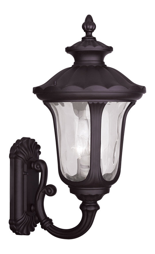 Three Light Bronze Wall Lantern by Livex Lighting