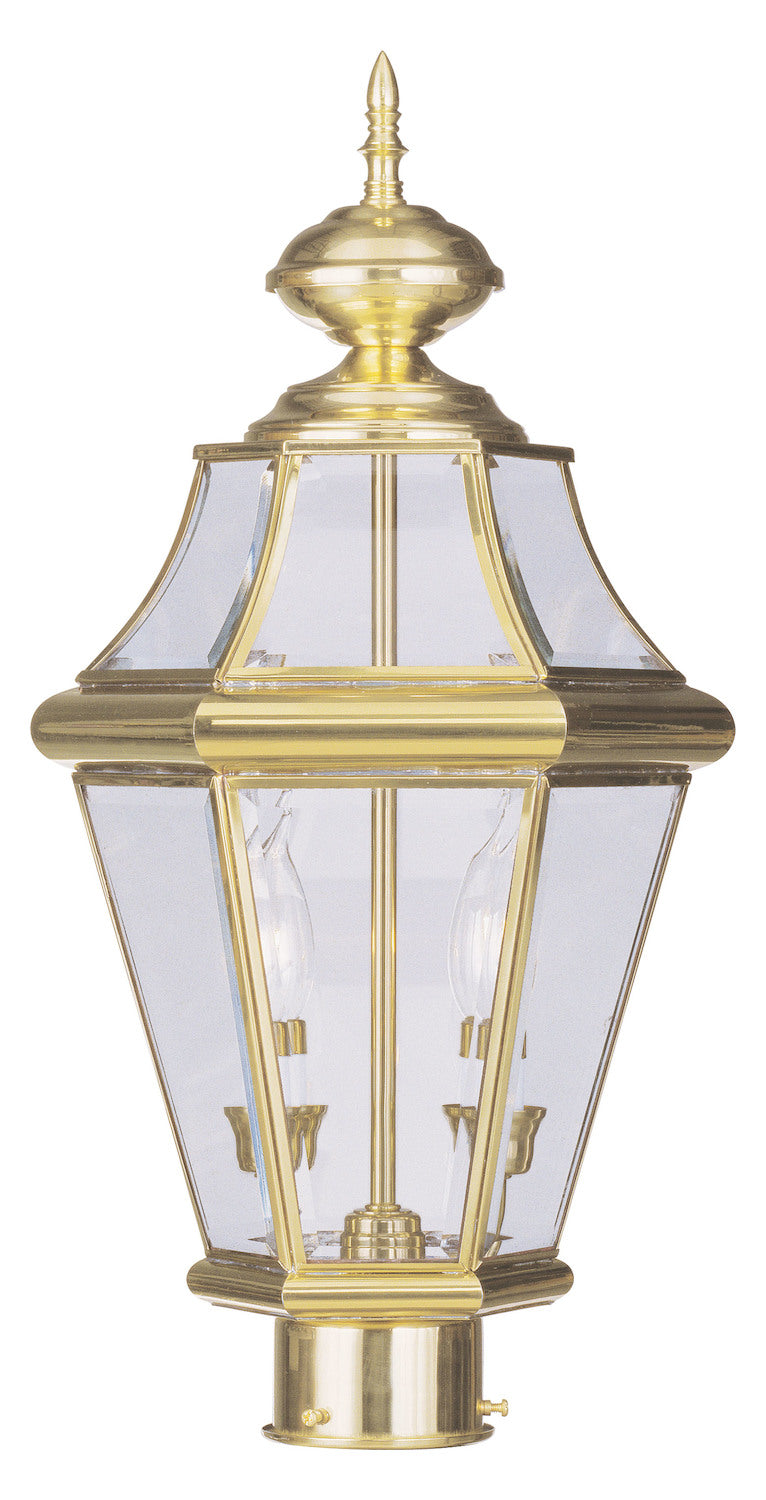 Polished Brass Post Light by Livex Lighting