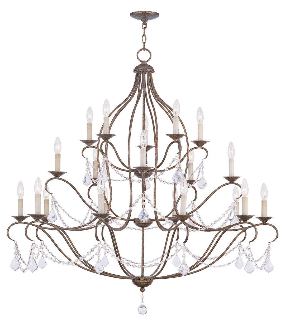 Venetian Golden Bronze Up Chandelier by Livex Lighting