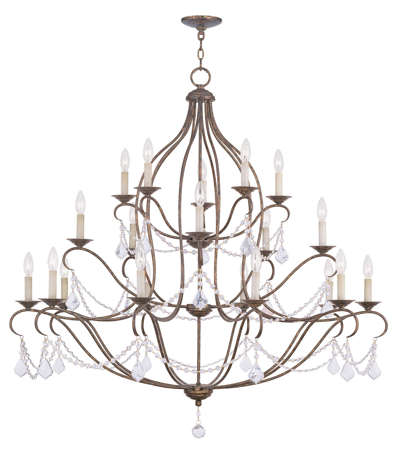 Venetian Golden Bronze Up Chandelier by Livex Lighting
