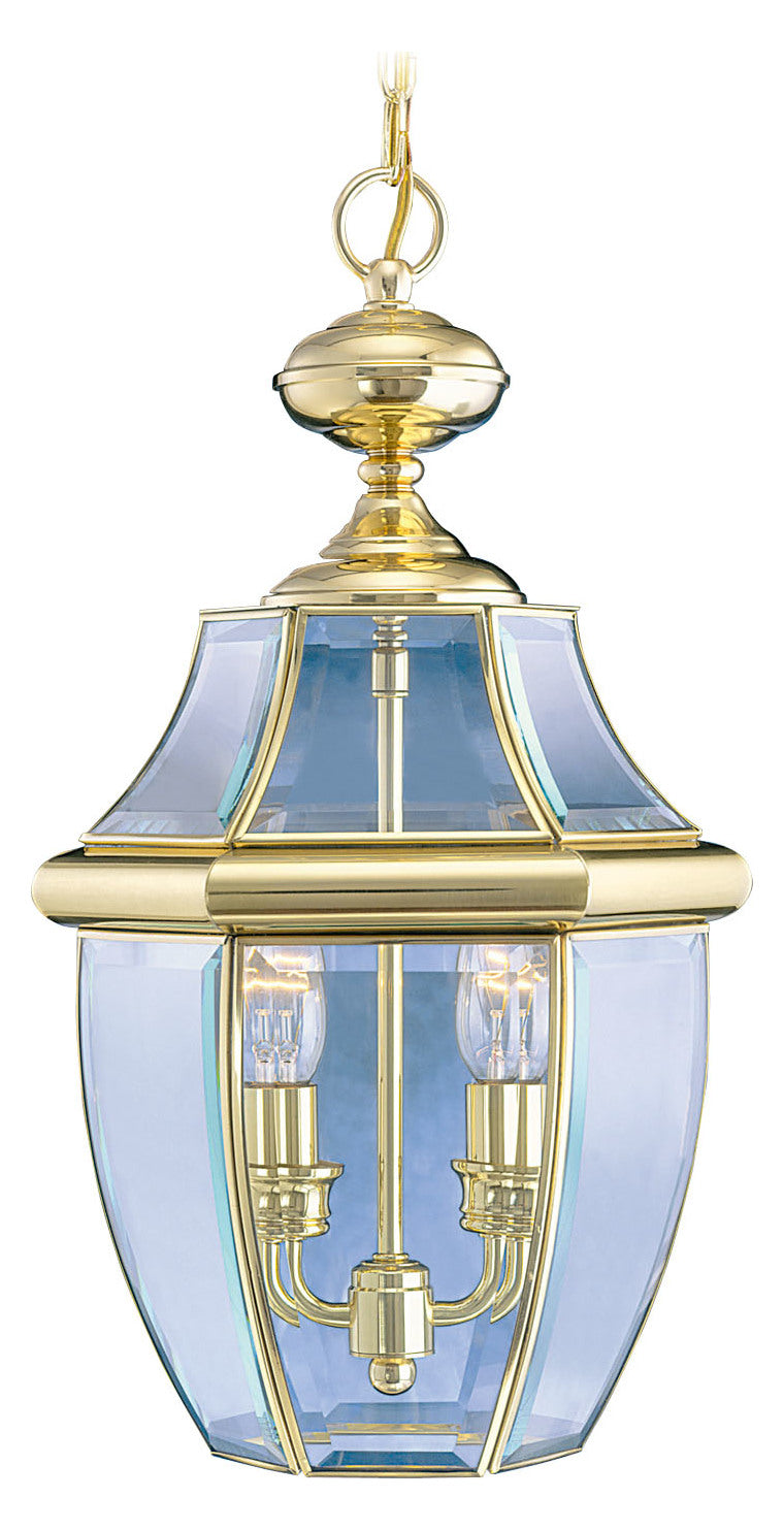 Polished Brass Outdoor Foyer Hall Fixture by Livex Lighting