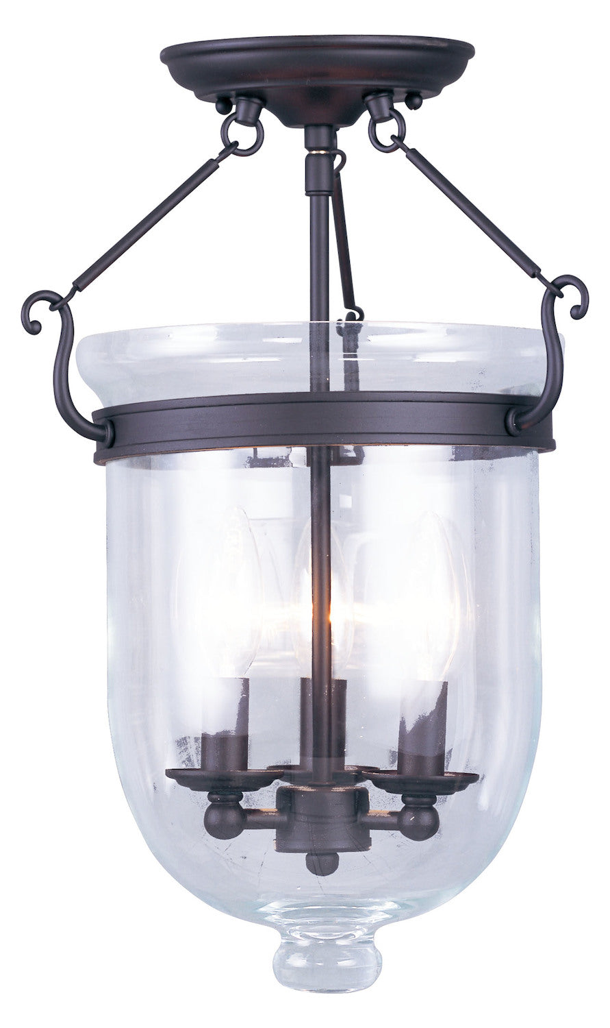 Bronze Foyer Hall Semi-Flush Mount by Livex Lighting