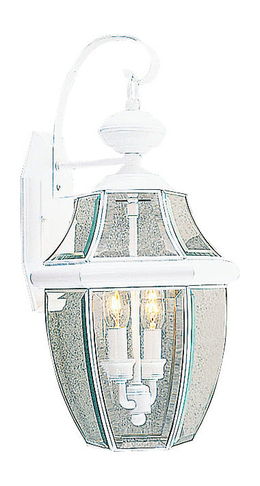 2 Light White Outdoor Wall Lantern by Livex Lighting