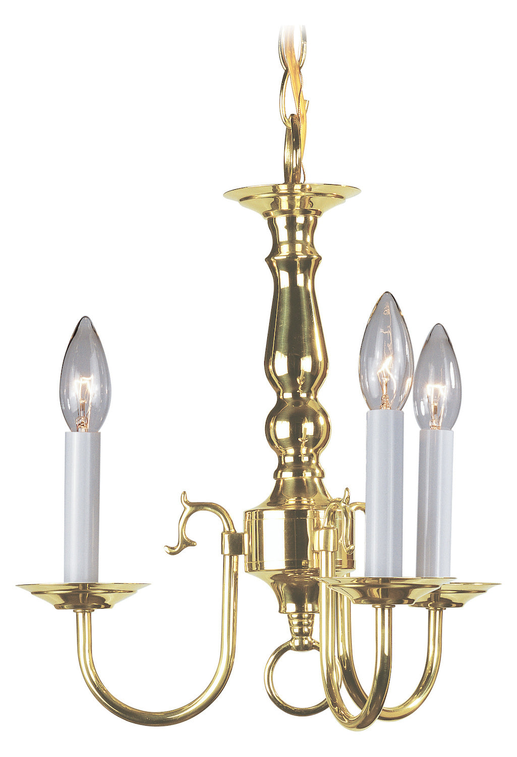 Polished Brass Up Chandelier by Livex Lighting