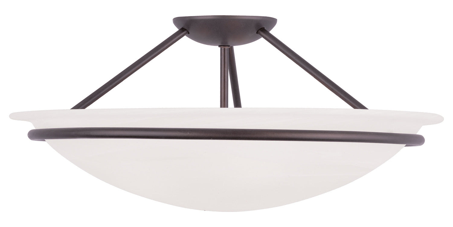 3 Light Bronze Ceiling Mount by Livex Lighting