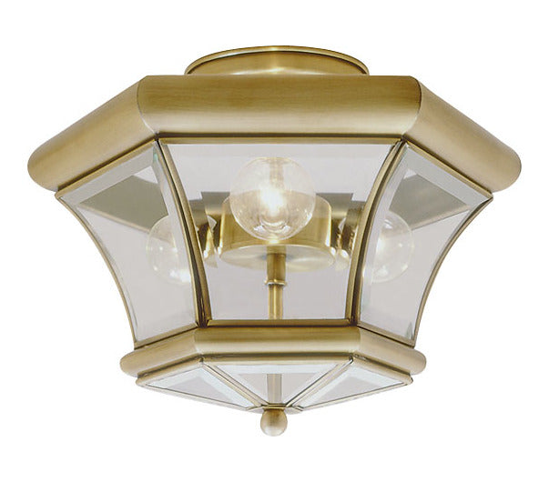 Antique Brass Cage Semi-Flush Mount by Livex Lighting