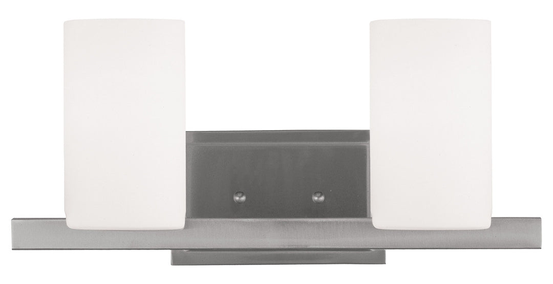 Brushed Nickel  2 Light Bathroom Vanity Light by Livex Lighting
