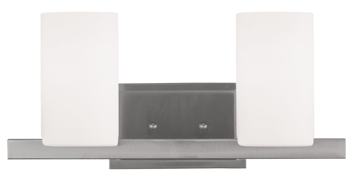 Brushed Nickel  2 Light Bathroom Vanity Light by Livex Lighting