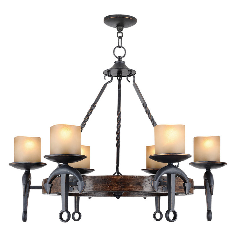 Olde Bronze  6 Light 1 Tier Chandelier by Livex Lighting