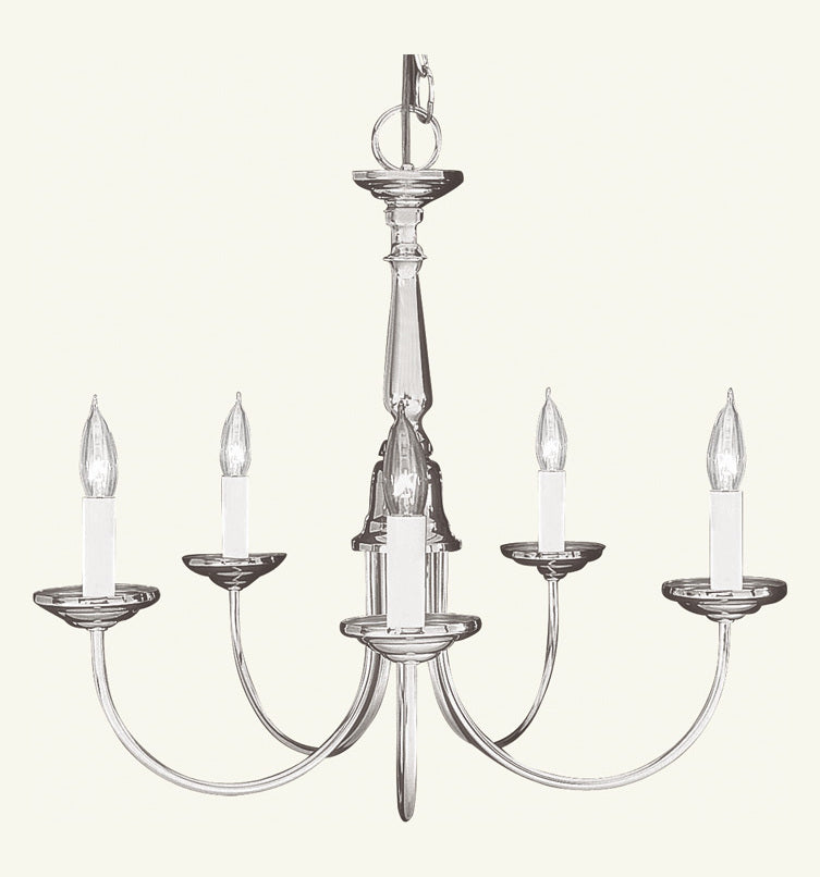 Brushed Nickel Up Chandelier by Livex Lighting