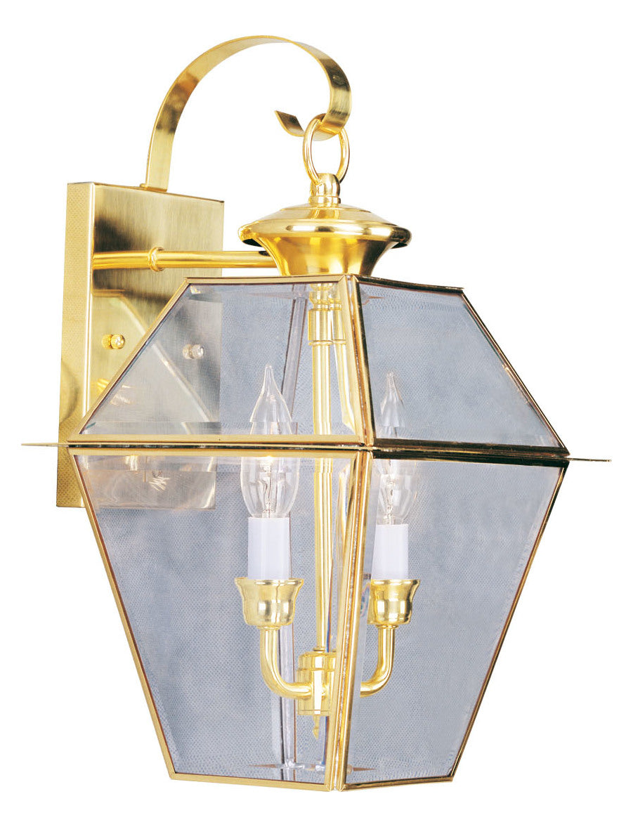 Polished Brass Wall Lantern by Livex Lighting