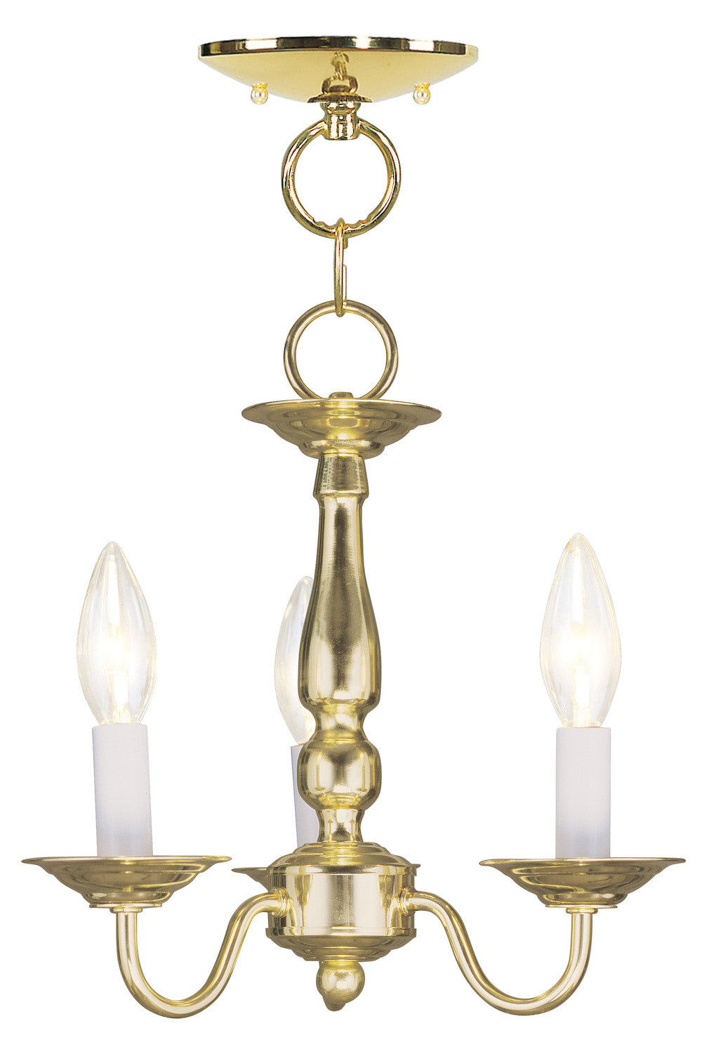 3 Light PB Chain Hang/Ceiling Mount by Livex Lighting